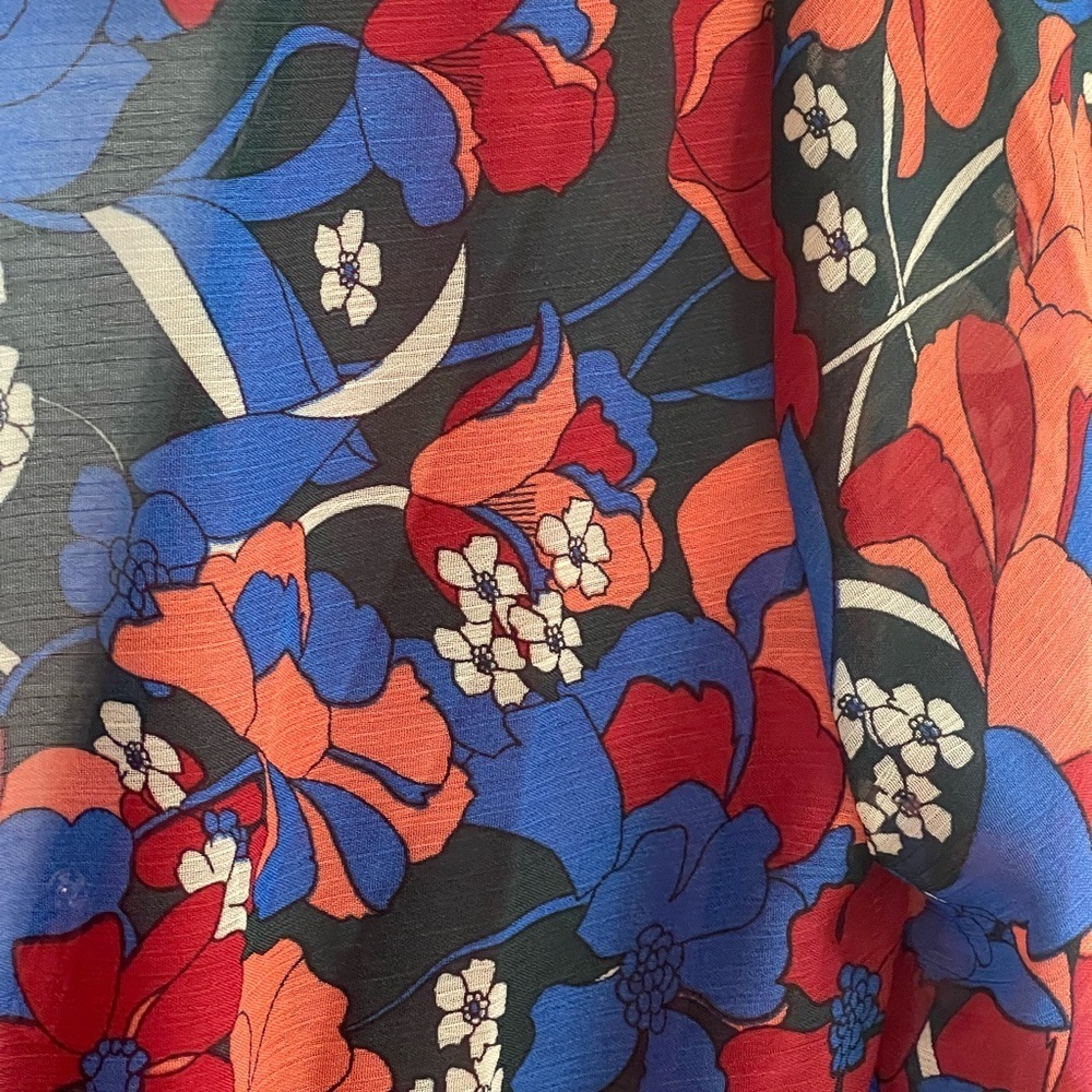 Aakaa Vibrant Floral Long Sleeve Maxi Dress Size S - Picture 9 of 11